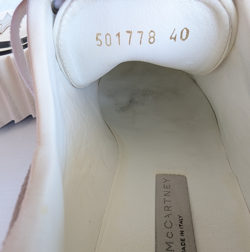 Stella McCartney White Black Cream Platform Sneakers - Picture 14 of 16